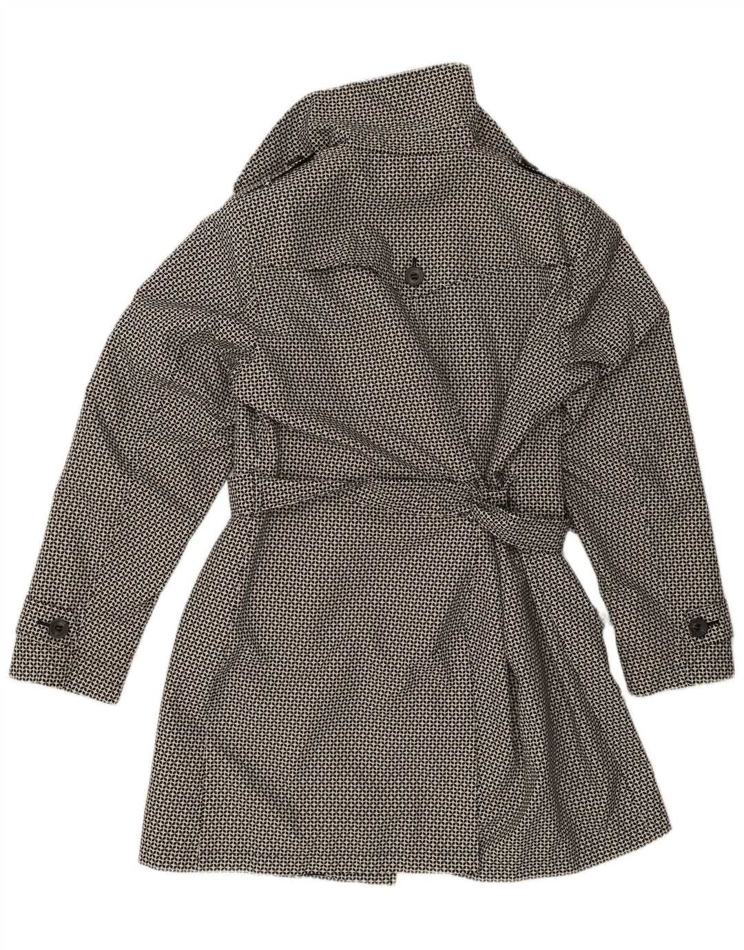 Marks & Spencer Trench-Coat Femme UK 18 XL Noir Géométrique Polyester