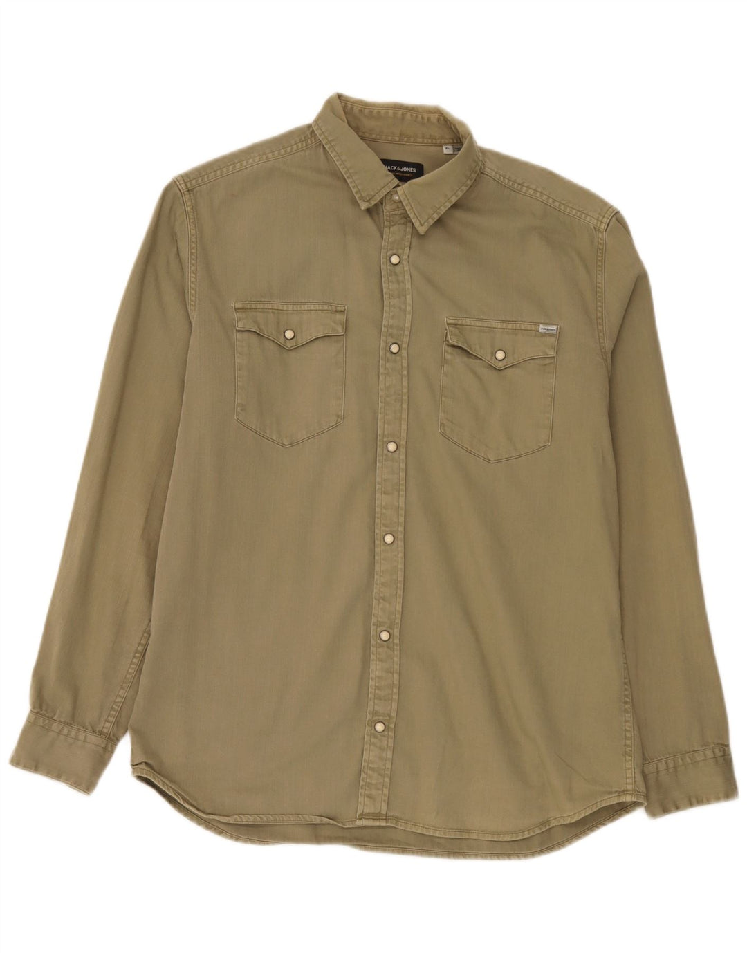 Jack & Jones Chemise En Jean XL Kaki Homme