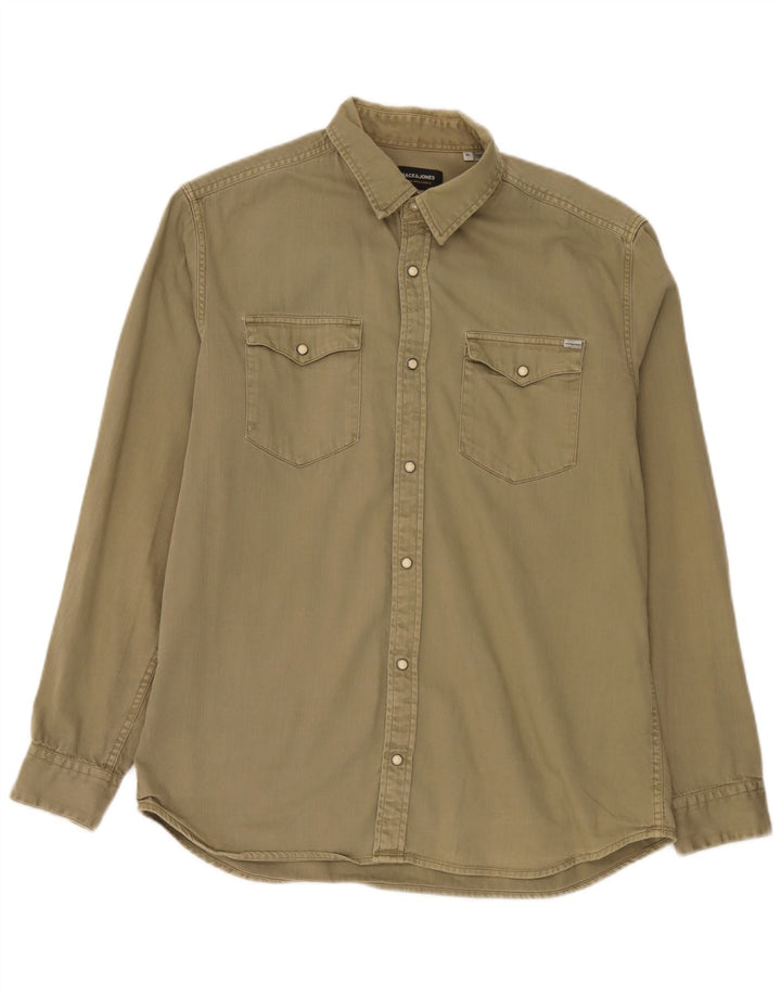 Jack & Jones Chemise En Jean XL Kaki Homme