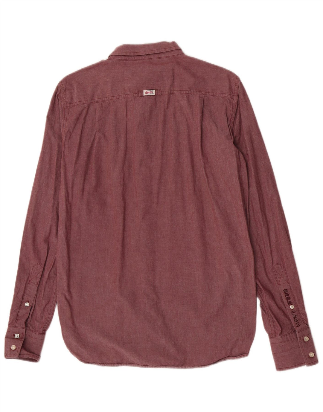 Superdry Chemise Homme Coton Bordeaux Moyen