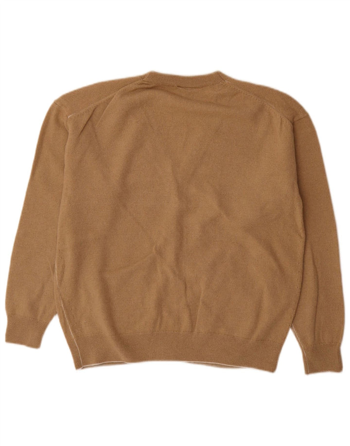 Lacoste Femme Cardigan Pull Taille 38 Laine Beige Moyen