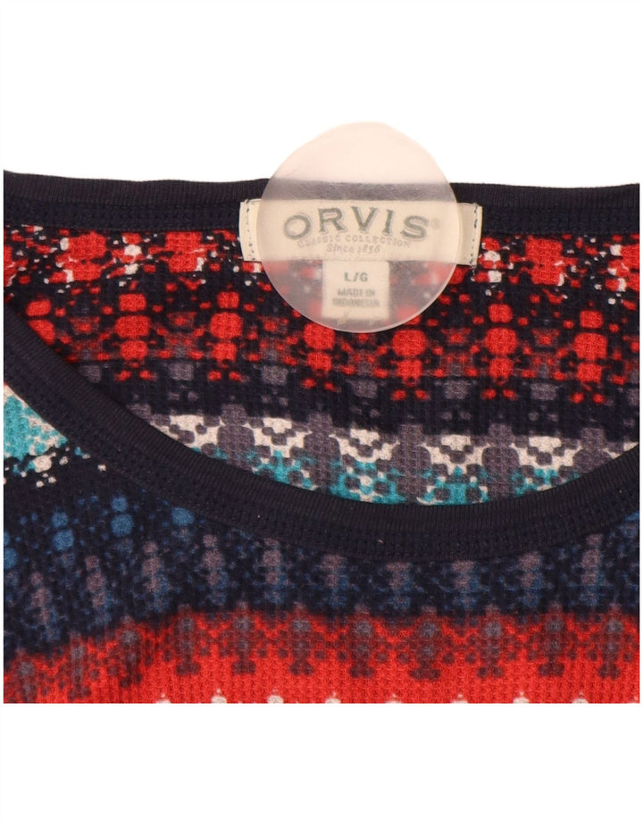 ORVIS Pull col bateau pour femme UK 14 Grand rayé multicolore