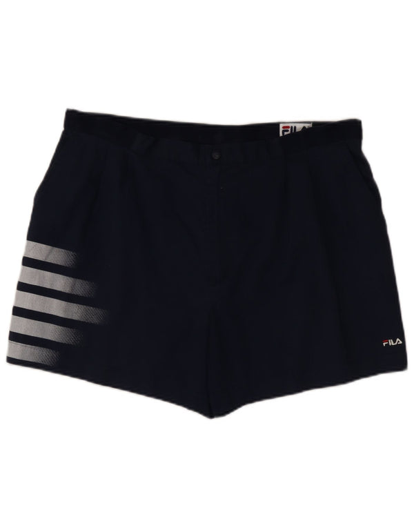 Fila Short décontracté Pegged pour homme IT 54 2XL W38 Bleu marine rayé en polyester
