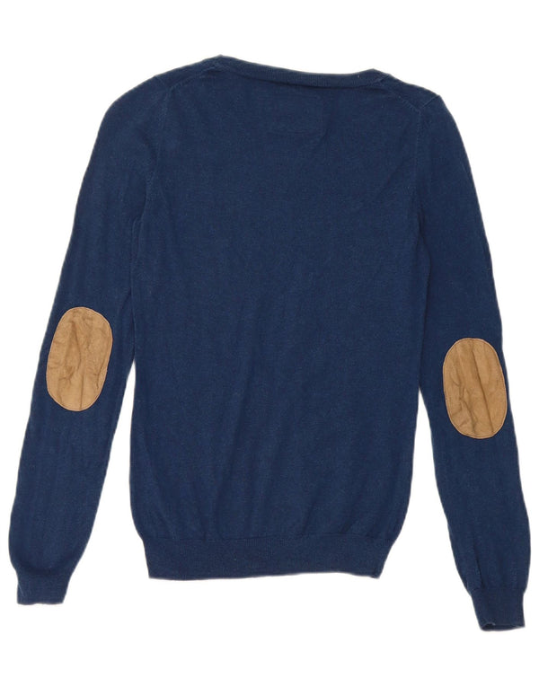 Massimo Dutti Pull col bateau pour femme UK 8 Small Bleu marine Coton