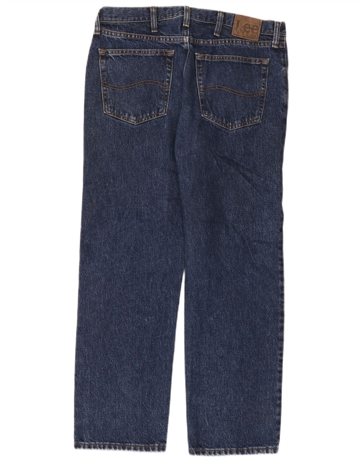 Lee Jean droit coupe droite W34 L29 bleu marine en coton pour homme