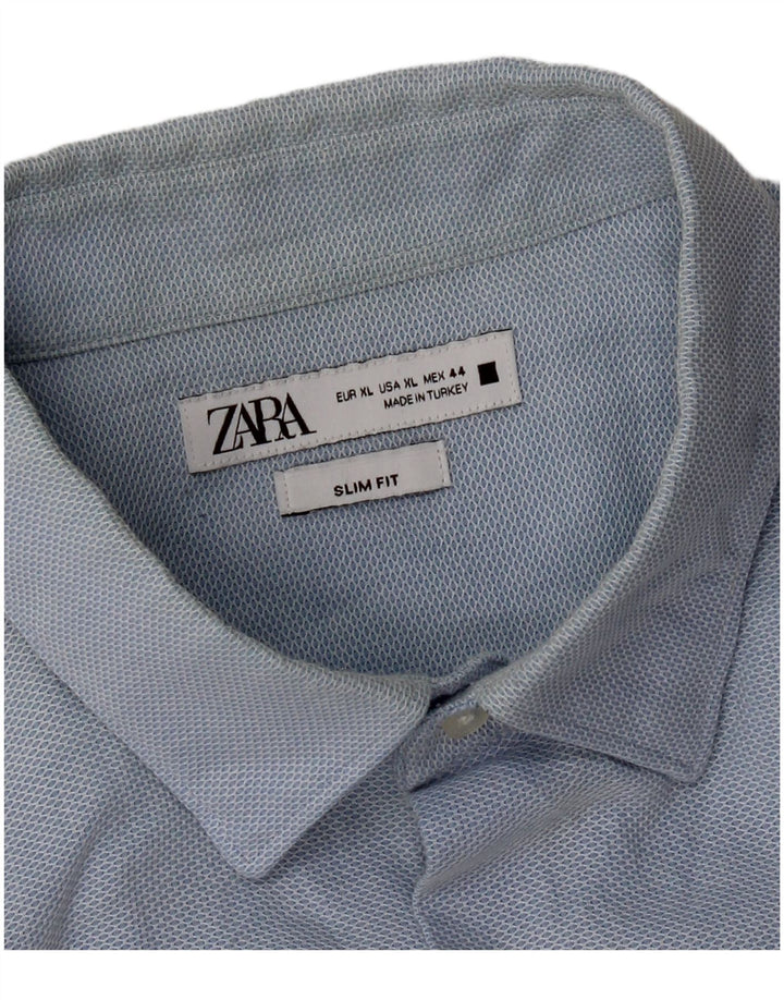 Zara Chemise Slim Fit XL Bleu Homme