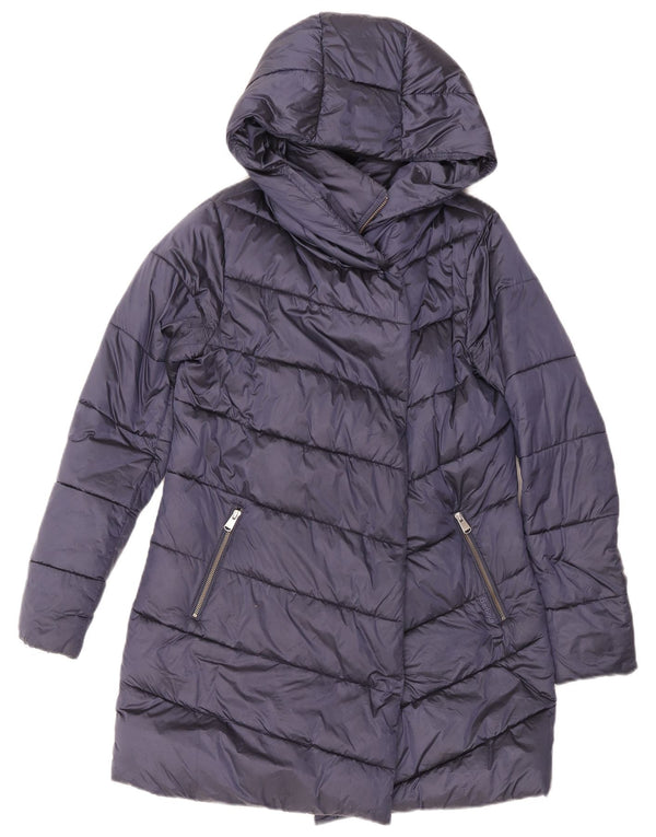 Barbour Manteau matelassé surdimensionné à capuche pour femme UK 8 Small Bleu marine