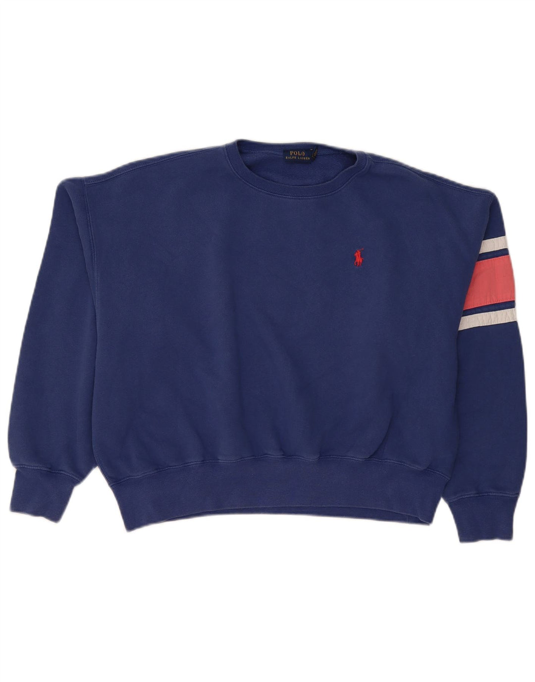 Polo Ralph Lauren Sweat-shirt graphique pour femme UK 14 Bleu moyen