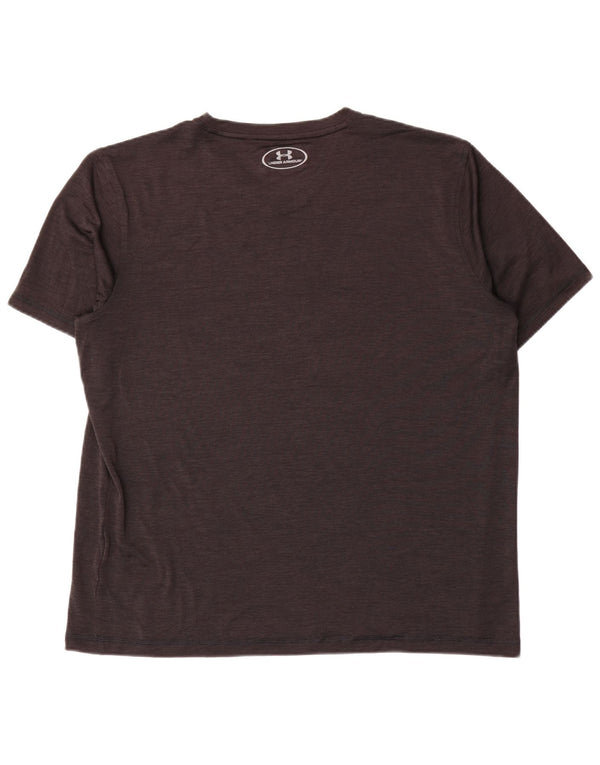 Under Armour T-shirt à manches courtes pour homme, grand, noir moucheté
