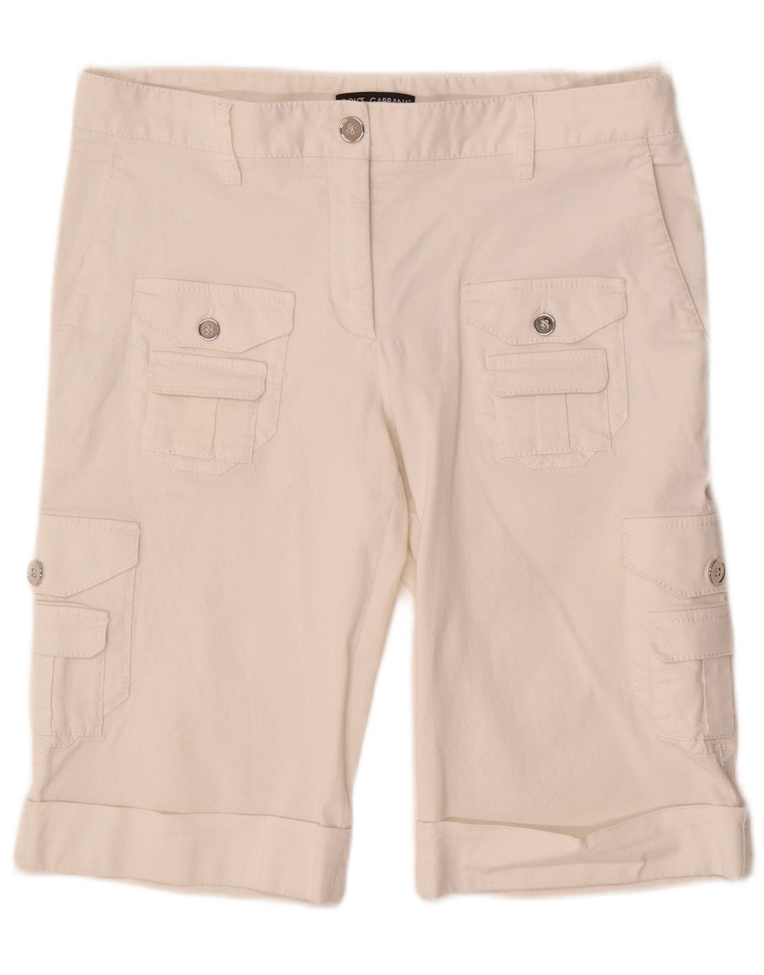 Dolce & Gabbana Short Cargo Femme IT 44 Moyen W32 Blanc