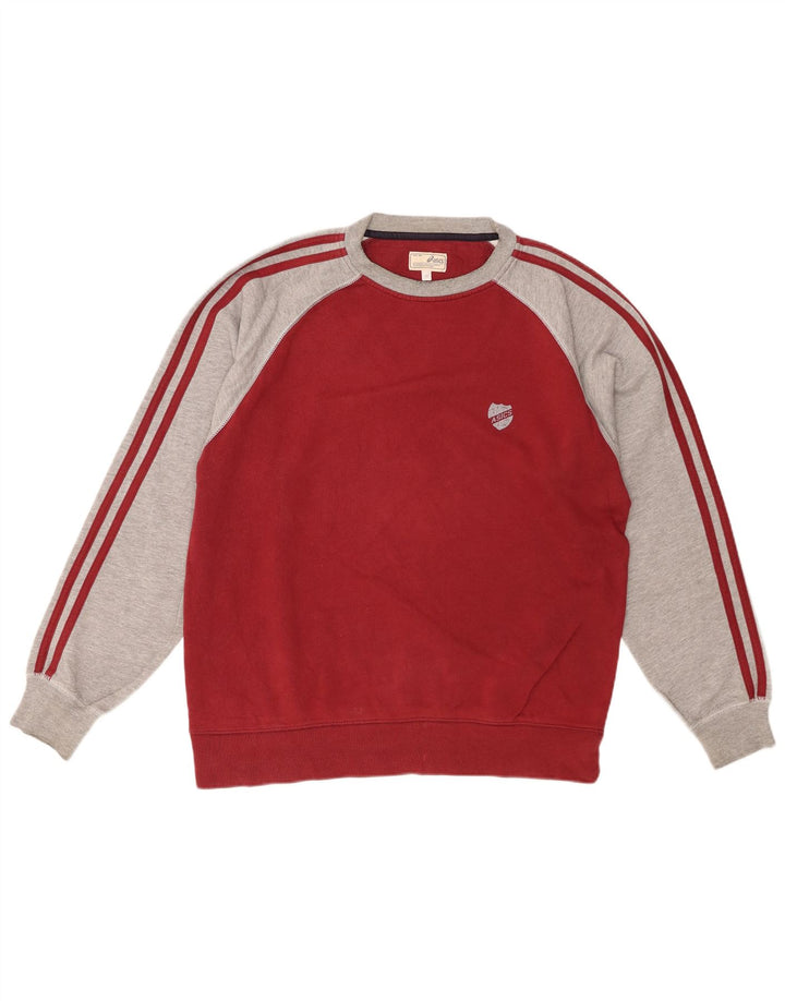 ASICS Sweat-shirt pour homme en coton color block rouge moyen