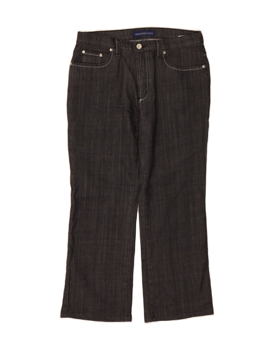 TRUSSARDI Womens Straight Jeans W29 L25 Grey Cotton Vintage Trussardi and Second-Hand Trussardi from Messina Hembry 