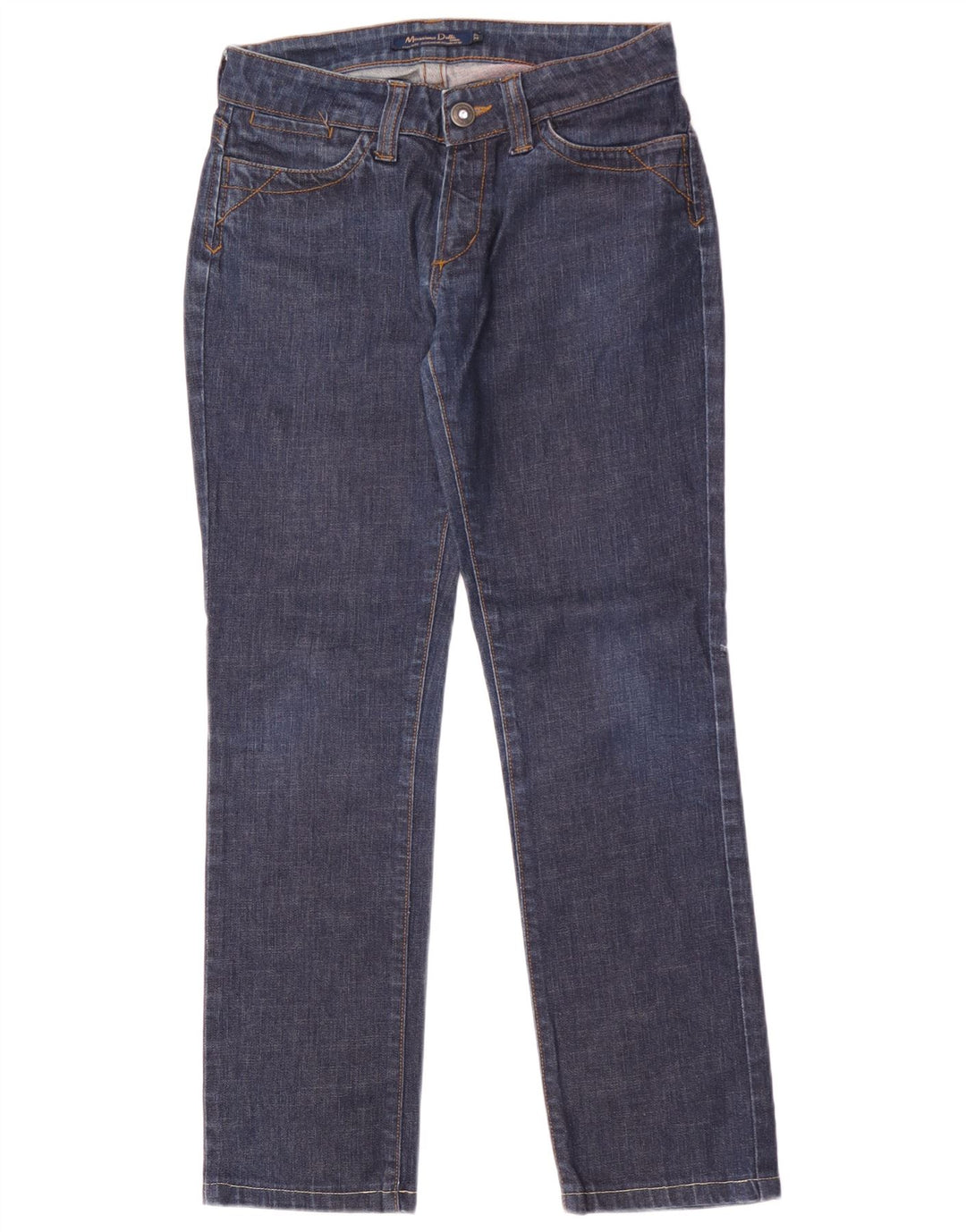 Massimo Dutti Jean droit femme W27 L29 bleu marine coton