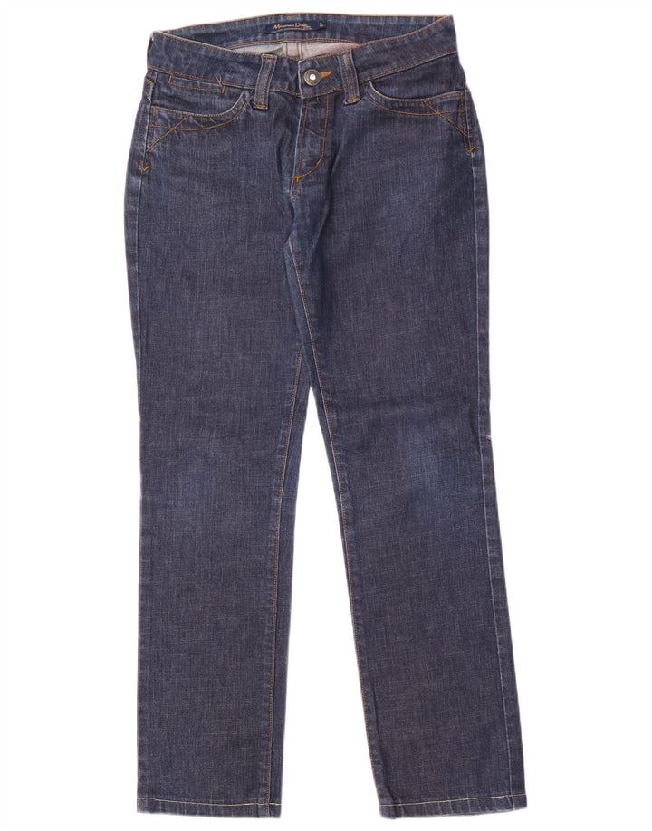 Massimo Dutti Jean droit femme W27 L29 bleu marine coton