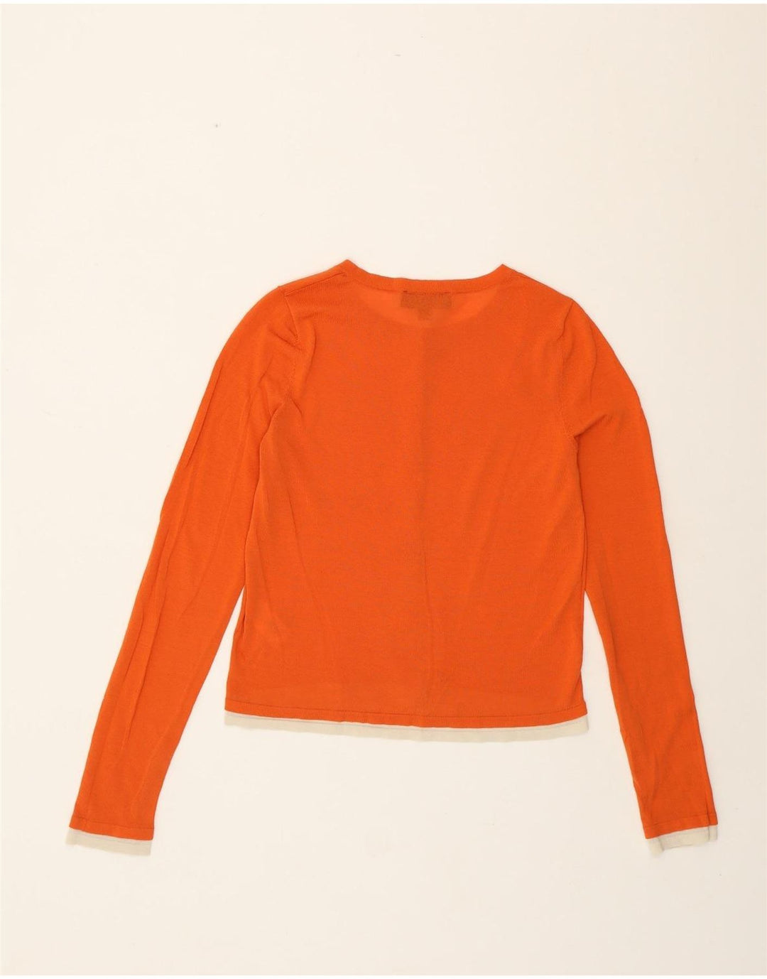 Zara Womens Crop Cardigan Sweater UK 10 Petit Coton Colorblock Orange