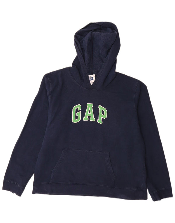 Gap Pull à capuche graphique pour femme UK 20 2XL Bleu marine Coton