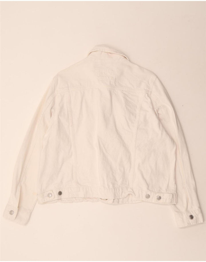Marks & Spencer Veste en jean pour femme UK 18 XL Coton blanc