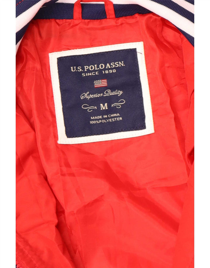 U.S. Polo Assn. Veste Bomber Femme UK 44 Polyester Colorblock Rouge Moyen