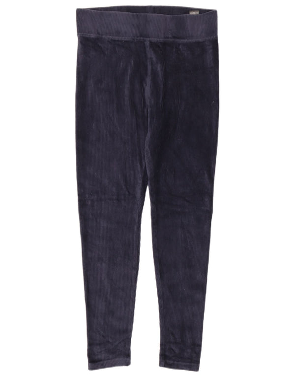 Marks & Spencer Leggings en velours pour femme UK 12 Bleu marine moyen Coton