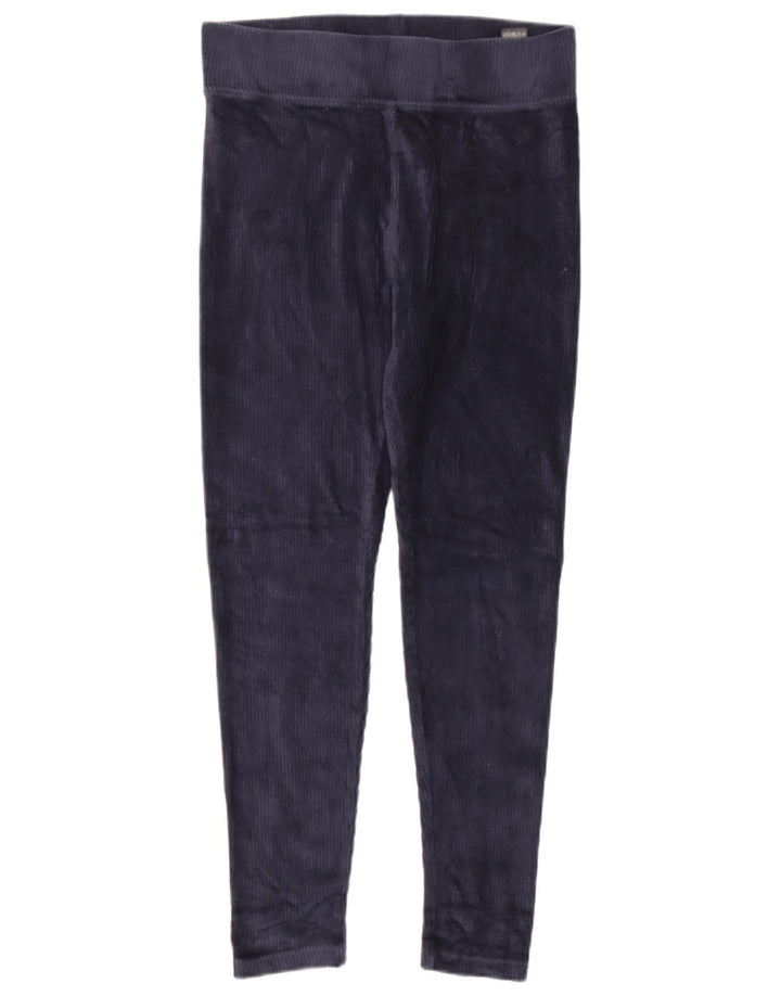 Marks & Spencer Leggings en velours pour femme UK 12 Bleu marine moyen Coton