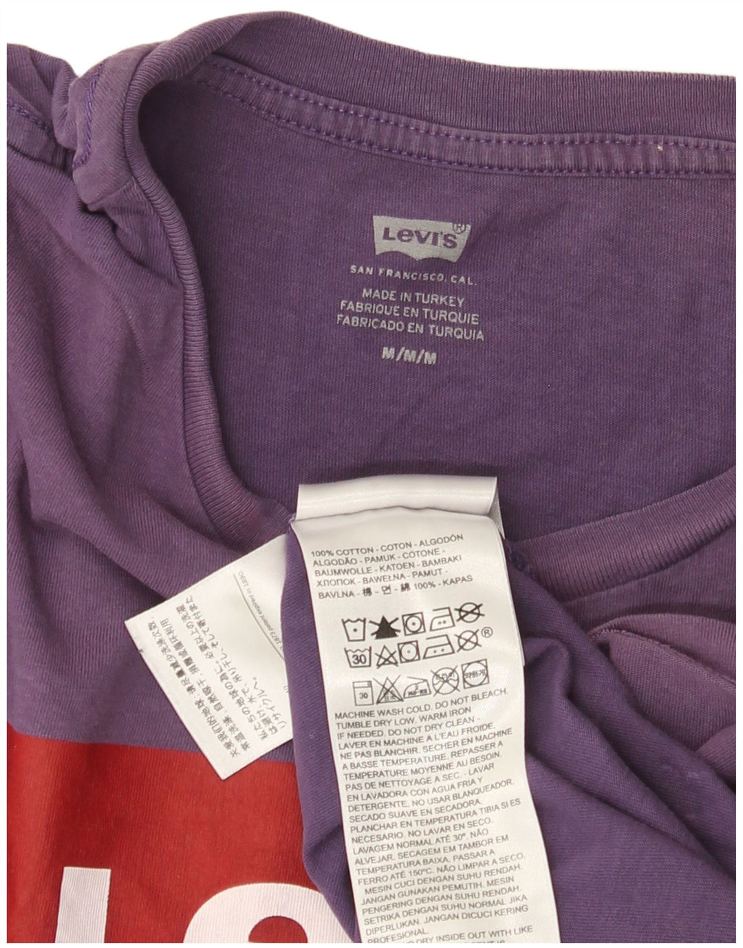 Levi's Tee-Shirt Graphique Homme Violet Moyen Coton