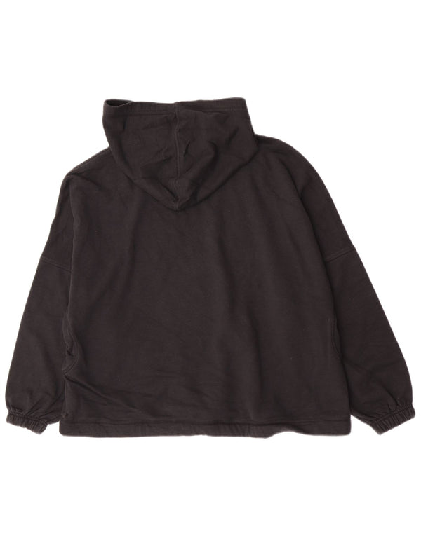 Adidas Pull à capuche surdimensionné pour femme UK 4/6 XS Noir Coton