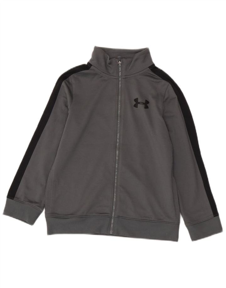 Under Armour Veste de survêtement pour garçon 7-8 ans Petit Gris Colorblock