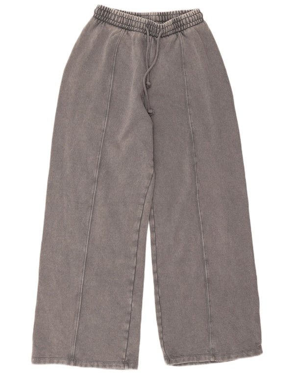 Zara Pantalon de survêtement large pour femme UK 12 Gris moyen