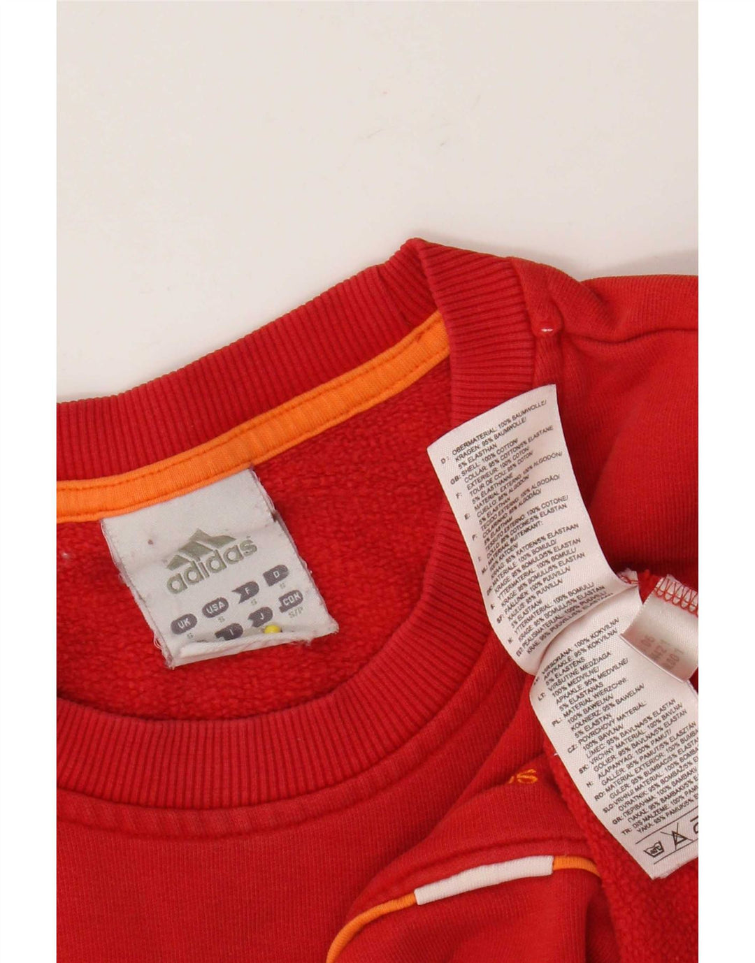 Adidas Mens Sweatshirt Jumper Petit Rouge Coton