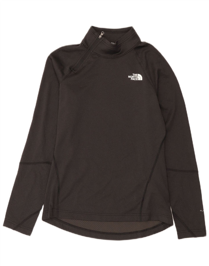 The North Face Haut de survêtement à col zippé pour femme UK 10 Small Noir