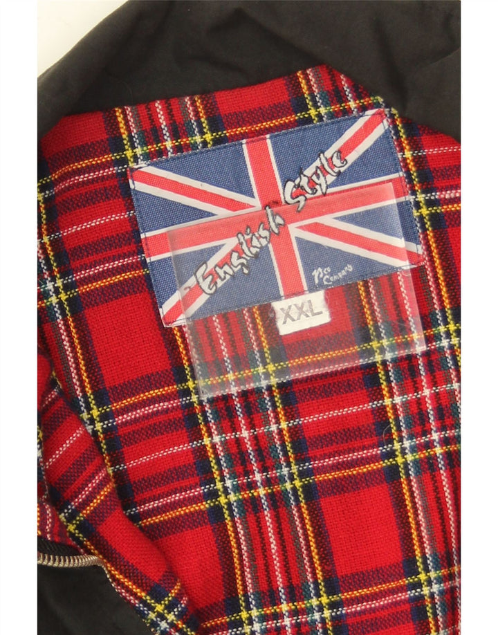 Veste Bomber Homme Vintage UK 44 2XL Polyester Noir