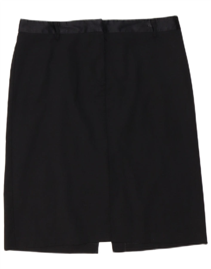 Benetton Jupe Droite Femme W32 Large Noir
