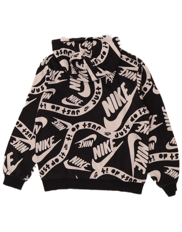 Nike Pull à capuche graphique coupe régulière pour garçon 12-13 ans Grand noir en coton
