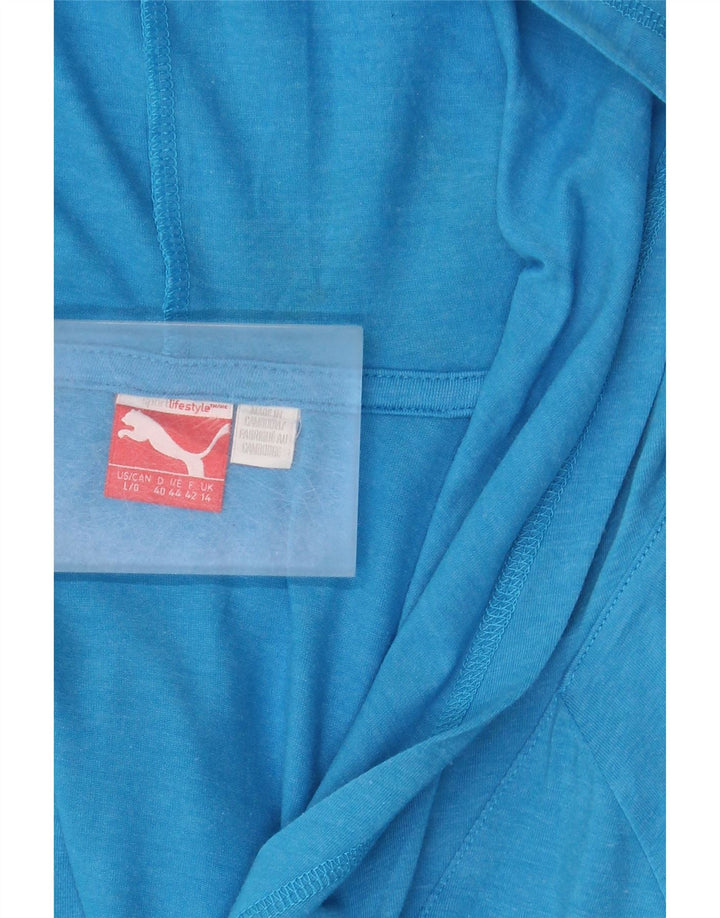 PUMA Haut à capuche à manches longues pour femme UK 14 Large Bleu