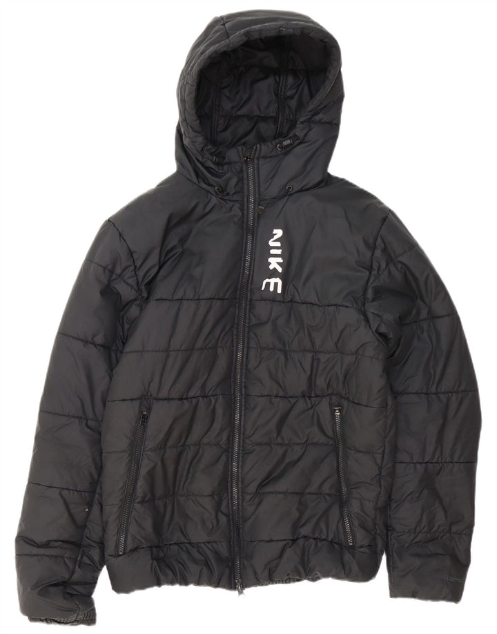Nike Veste matelassée à capuche Therma-Fit pour homme UK 38 Noir Moyen Polyester