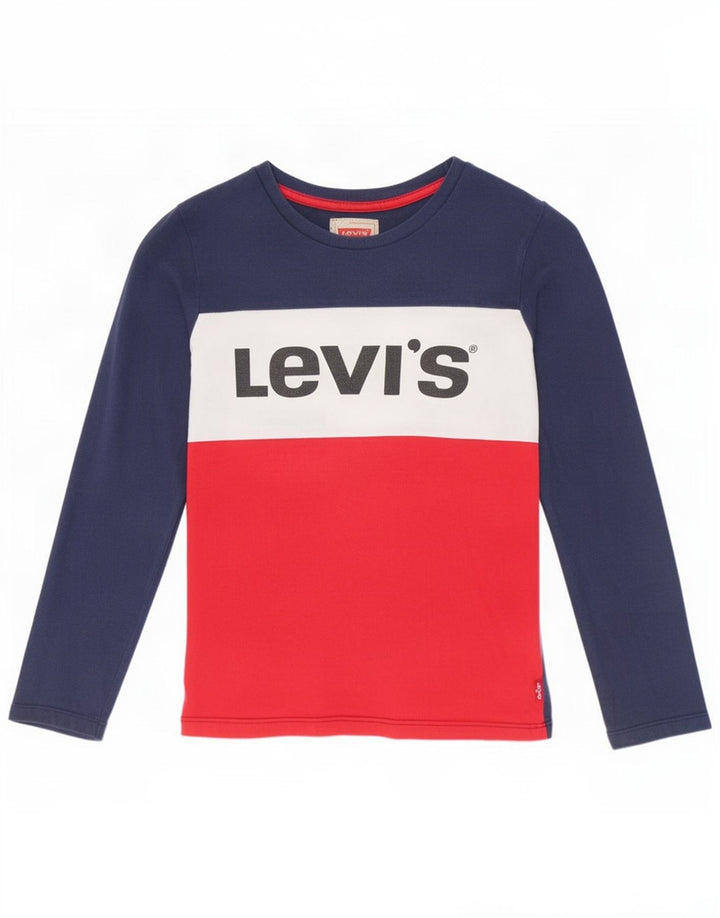Levi's Haut graphique à manches longues pour garçon 9-10 ans Bleu marine Colourblock