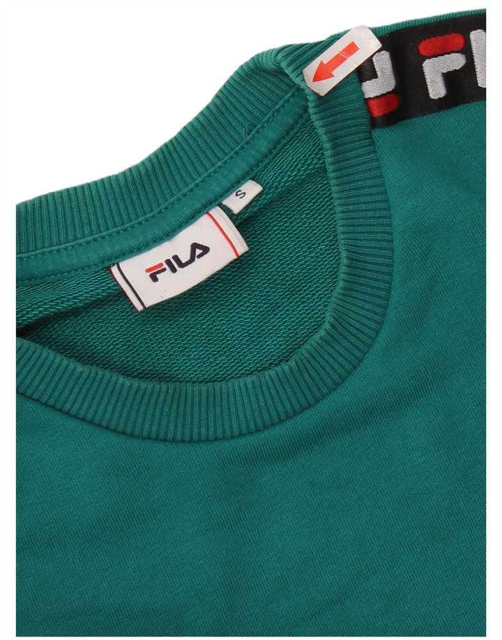 Fila Sweat-shirt graphique pour homme en coton vert petit