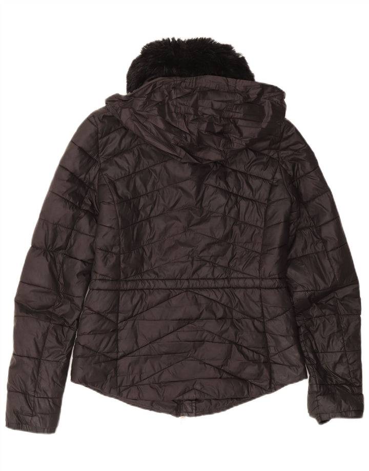 BARBOUR Veste matelassée à capuche pour femme UK 8 Small Noir Polyamide