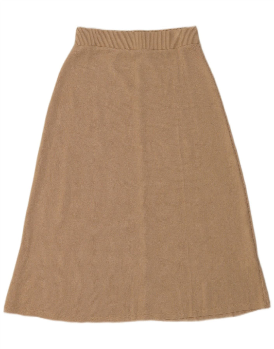 Zara Femme Jupe Midi Moyenne W28 Beige Viscose