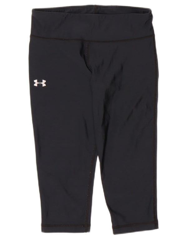UNDER ARMOUR Legging Capri Heat Gear pour femme UK 8 Small Bleu marine
