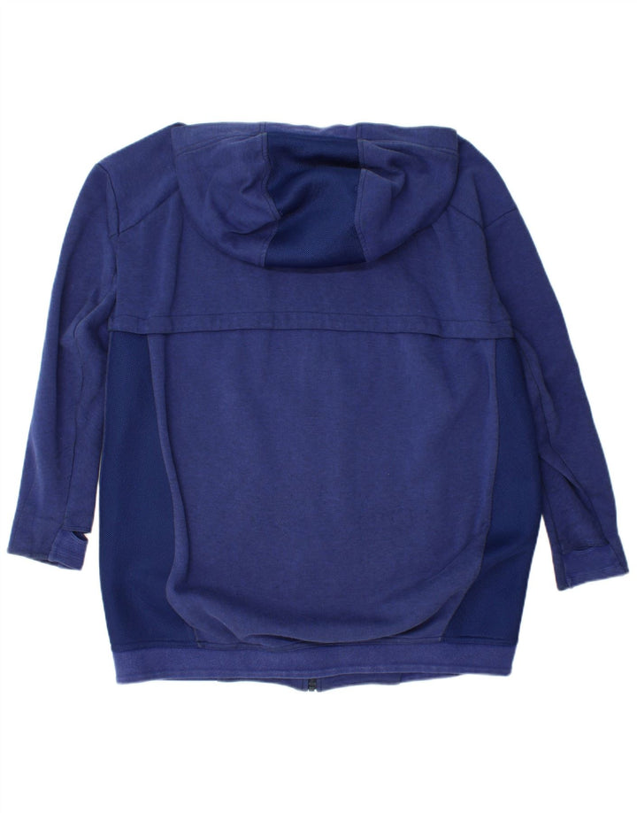 NIKE Pull à capuche zippé en coton color block bleu moyen pour homme