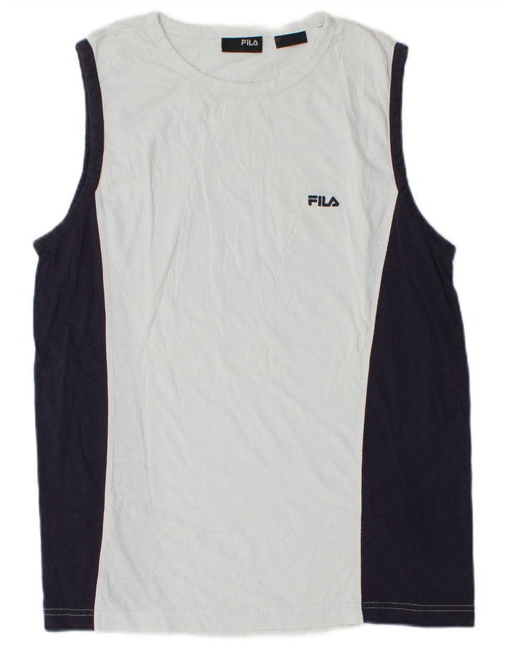 Fila Débardeur Homme Petit Blanc Colourblock