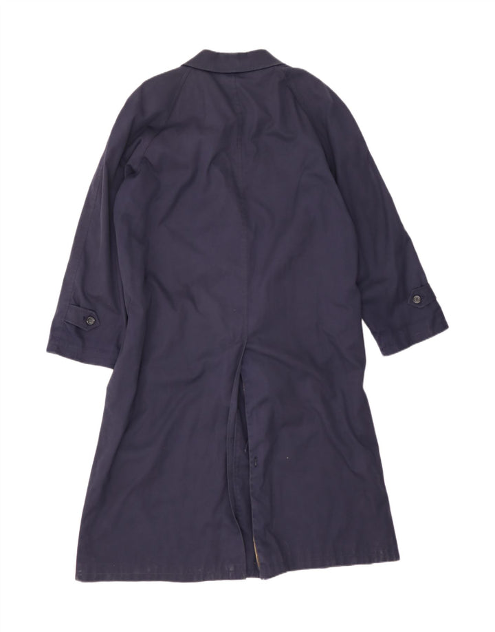 vintage Homme Pardessus IT 52 XL Bleu Marine Polyester