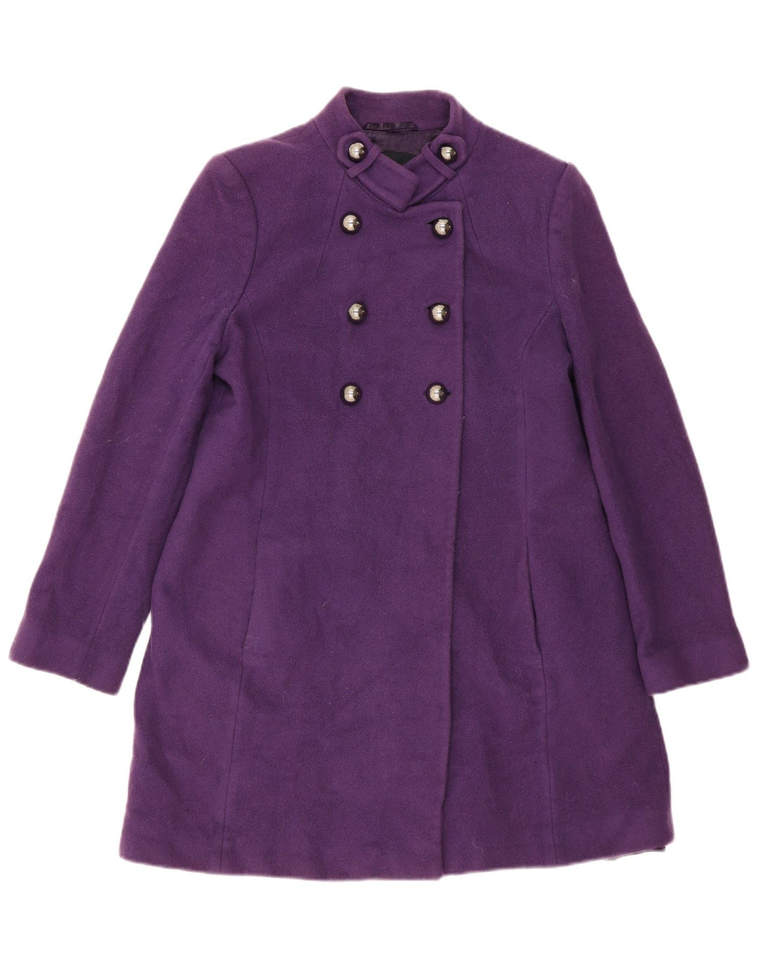 Hobbs Manteau double boutonnage pour femme UK 16 Grande laine violette