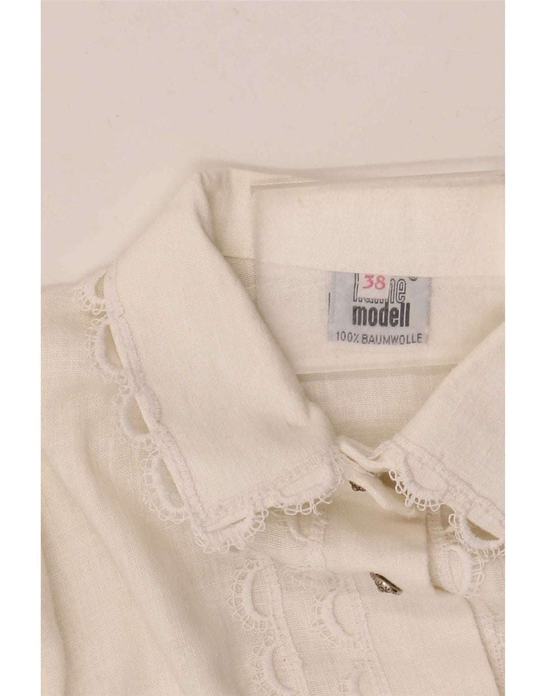 Hanne Modell Chemisier Femme EU 38 Moyen Blanc Floral Coton