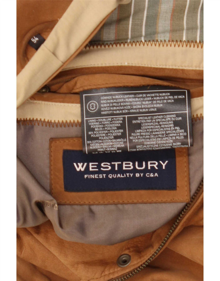 WESTBURY Blouson Bomber En Daim Homme IT 54 2XL Cuir Beige