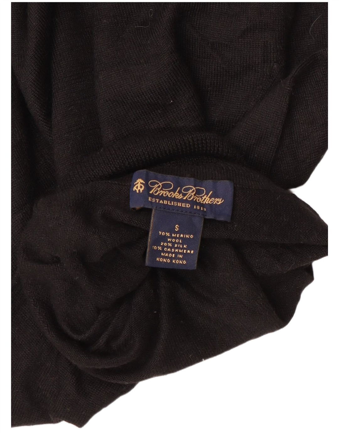 BROOKS BROTHERS Pull col roulé pour femme UK 10 Petit Noir