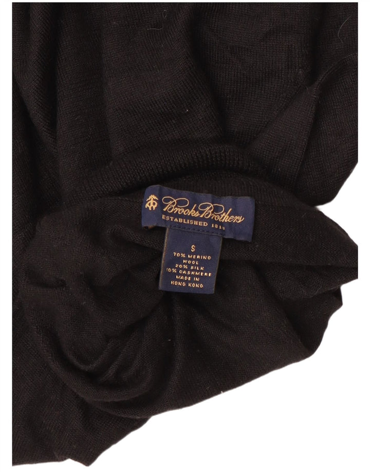BROOKS BROTHERS Pull col roulé pour femme UK 10 Petit Noir