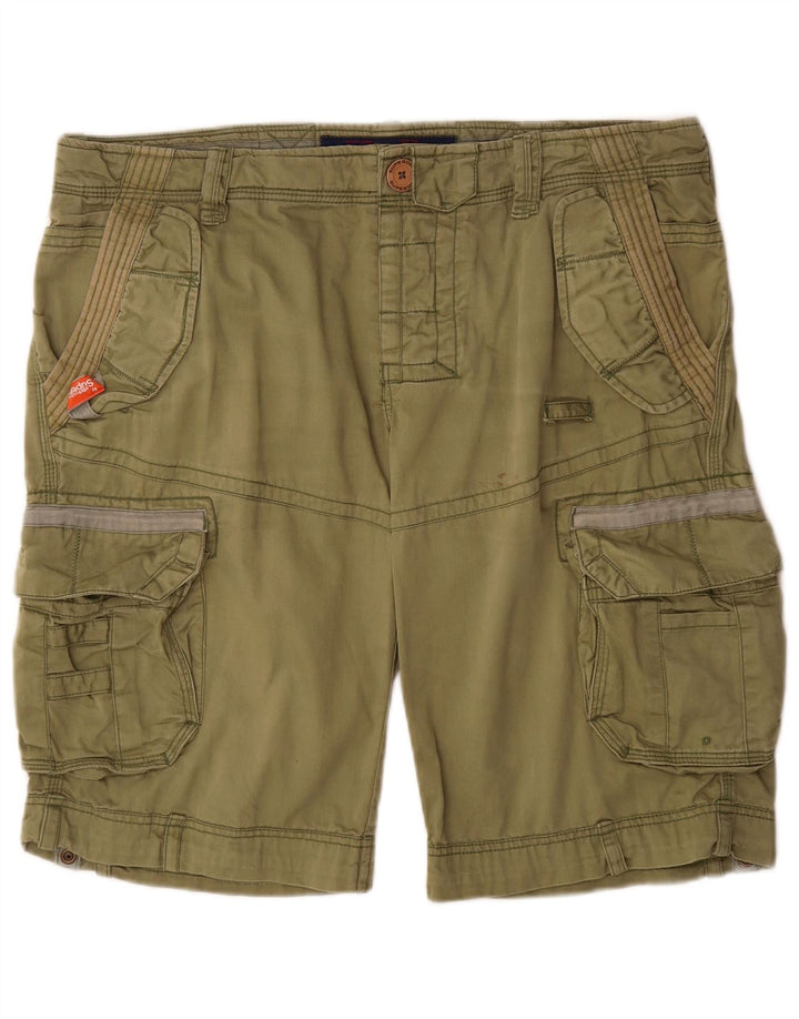 Superdry Short Cargo Homme 2XL W40 Kaki Coton