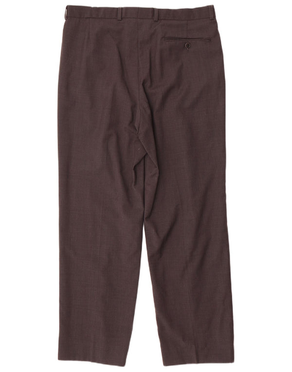 Marks & Spencer Pantalon de Costume Pegged Homme W34 L29 Gris Laine